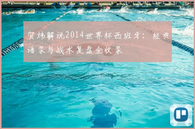 贺炜解说2014世界杯西班牙：经典语录与战术复盘全收录